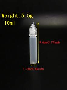 30支装/5包 水晶盖笔形透明塑料瓶，10毫升/15毫升/30毫升塑料胶水挤压瓶，精油滴管瓶，可重复灌装液体分装容器 - 彩色 - 查看 9