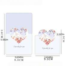 浪漫心形情人节贺卡，3D油画心形设计，创意礼品卡，艺术祝福感谢卡，手绘，新年 - 彩色 - 查看 11