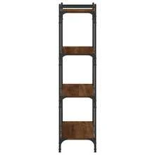 Larryhot Librería 4 estantes madera ingeniería roble marrón 80x30x120 cm, Fácil de montar, elegante y hermoso, y conveniente para almacenar artículos, es una opción ideal para el almacenamiento y la decoración del hogar. - Marrón - Ver 4