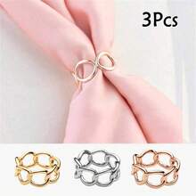 Minimalist Fashion Interlocking Ring Scarf Clip, Versatile Scarf Clip & Brooch, Unique Design For Women