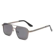 Herren ultraleichte quadratische Edelstahl Modebrillen, minimalistische Businessbrillen - A - Übersicht 2