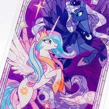 MY LITTLE PONY 我的小马驹亚克力桌面摆件，高端双层卡通人物模型，色彩缤纷的手工房间装饰，送给朋友和粉丝的最佳礼物，理想的派对中心装饰和置物架装饰 - 彩色 - 查看 2