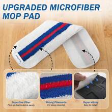 Upgraded Flat Mop Pads Compatible With O-Cedar H2prO Flat Mop System, AluxClean Reusable Mops Head Replacements For O-Cedar, 4 Pack Mops Refills For Deep Cleaning - 白色 - 查看 3