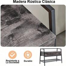 HOMEMAKE FURNITURE Banco de Alenamiento Banco de Zapatos Taburete de Cama Banco de Entrada con Caja de Alenamiento Abatible para Entrada Sala de Estar - Multicolor - Ver 5