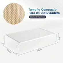 Soporte de Metal para Monitor, Soporte para Monitor de Computadora con Plataforma de Metal con Ventilación para Monitor, Ordenador Portátil, Impresora, Sostiene Hasta 10KG, Diseño Todo en Uno,37369119 - Multicolor - Ver 2