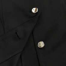 Vestido mini sexy con espalda descubierta, vestido de fiesta ajustado con cuello en V y tirantes para club y salidas nocturnas - Negro - Ver 7