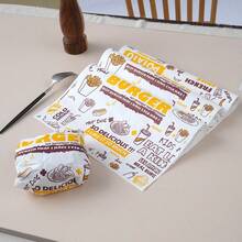 30cm X 30cm Disposable Household Hamburger Takeout Paper, Grease-Proof Coated Paper For Sandwiches, Pizza Liners