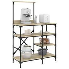 vidaXL Supporto per pane sonoma 90x40x132 cm - Castano - Visualizzare 1