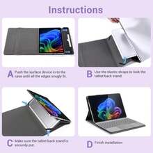 CoBak Case For Surface Pro 2024 Copliot PC 11th Edition - For Microsoft 13 Inch Tablet, Fits Keyboard And Kickstand With Multiple Angle - ColorE - 查看 7