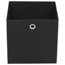 Cajas de almacenamiento vidaXL, 4 unidades, tela no tejida, 28x28x28 cm, color negro. - Negro - Ver 5