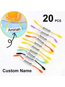 Personalized Name Circle: Customized Shoe Tag With Colorful Lanyard, Suitable For Water Bottles, Umbrellas, Shoes, Home Accessories, Adding Personalized To Your Home, Personalized Label - Multicolor - View 11