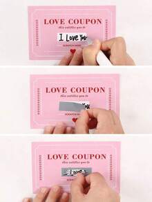 10pcs/20pcs Couple Scratch Fun Love Coupon Card, DIY Valentine's Day Love Coupon Card, Couple DIY Romantic Scratch Fun Date Creativity, Night Card, Wife, Husband Couple Gift Night, Wedding Anniversary - 彩色 - 查看 6