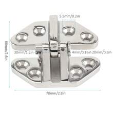 316 Stainless Steel Deck Panel Hinge - Aircraft-Inspired Butterfly Design Hydraulic Damper, Heavy Duty Marine-Grade Corrosion-Resistant Hinge