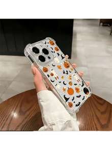 まったく新しいファッショントレンドの電話ケース、クリエイティブなフルスクリーンハロウィーンテーマのパターンデザイン、iPhone16/16Pro/16promax、15/15Pro/15ProMax、14/14Pro/14ProMax、13Pro/13ProMax、12/12ProMax、/11 Pro Maxに適しています。 TPU素材で作られており、落下防止、耐衝撃性、耐摩耗性があり、男性と女性に適しており、ギフトに最適です。 - 透明 - チェックする 5