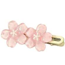 Romantic Pink Cherry Blossom Hair Clip High-Value Sweet High-End Girl Bangs Side Hairpin Accessories Wholesale - 櫻花波浪髮夾 - 查看 7