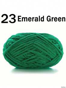 1/2包天鹅绒柔软纱线，50克/包，60米/包，手工DIY编织中等粗细纱线，冰棒色纱线，粗涤纶柔软编织纱线，适合DIY工艺品，适合编织围巾、帽子、鞋子、包包、靠垫、玩偶、毯子、拖鞋、手工钩编项目等等。 - 彩色 - 查看 36