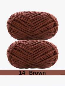 1/2包天鹅绒柔软纱线，50克/包，60米/包，手工DIY编织中等粗细纱线，冰棒色纱线，粗涤纶柔软编织纱线，适合DIY工艺品，适合编织围巾、帽子、鞋子、包包、靠垫、玩偶、毯子、拖鞋、手工钩编项目等等。 - 彩色 - 查看 48