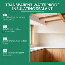 Transparent Waterproof Sealant, Transparent Waterproof Coating For Bathroom, Balcony, Roof Leak Proof - A - View 8