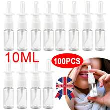 100Pcs 10ml Empty Spray Bottles Plastic Fine Mist Refillable Travel Mini Atomizers Leak-Proof Small Containers For Perfume Saline Essential Oil, Bulk Set - Clear - View 9