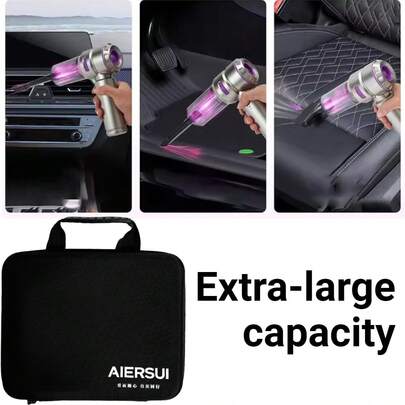 Professional Automotive Tool Storage Bag, Vacuum Cleaner Accessory Storage Pouch, Outdoor Storage Set, Large-Capacity EVA Storage Box. Suitable For Various Automotive Air Pumps, Inflatable Mattresses, Electric Pumps, Portable Jump Starters, Motorcycles, Bicycles, And Inflatable Boats. (This Product Is The Storage Bag Only.)