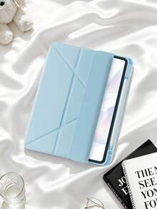 1个亚克力软质浅蓝色平板电脑保护套，带多角度支架，兼容iPad Mini 6/Mini 7/Air/Air 2/9.7/10.2/10.5/Air 4/Air 5/10.9/Pro 11英寸/第十代/12.9/Air 11英寸 (M2) 2024/Air 11英寸 (M3) 2025/(A16) 11英寸第十一代 2025/Air 13英寸 (M2) 2024/Pro 11英寸 (M4) 2024/Pro 13英寸 (M4) 2024，不含触控笔 - 白冰藍 - 查看 5