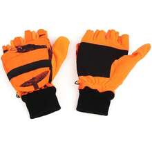 Flammi Men's Convertible Gloves, 3M Thinsulate Thermal Polar Fleece Mittens With Flip-Thumb For Hunting, HiFKing, Fishing,M,Orange - 橘色 - 查看 5