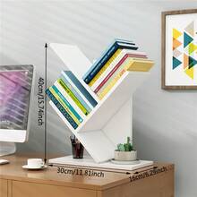 1 pieza Estantería de escritorio con forma de árbol, estantería de almacenamiento de varios niveles simple