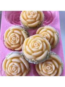 1pc Mini Rose Silicone Mold, Suitable For Soap And Cubes, Chocolate, DIY Couples Activity, Romantic Gift ,DIY Valentine Gift,Sweetheart Gift ,Handmade With Love,Baking With Kids ,Easy Dessert Making - 彩色 - 查看 6