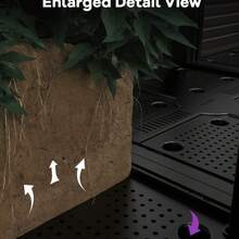 Tall Raised Garden Bed Kit With Tre-Llis - 3pcs/4pcs/7pcs Plastic Plant-Er Box, P-Rivacy Screen For Backyard Climbing Plants & Flowers - Black-4 Sections-upgrade - View 6