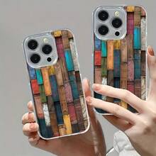 Tablas de madera pintadas de colores diversas.Funda de teléfono magnética Funda para teléfono con escena de naturaleza encantada. El regalo perfecto para cualquier ocasión. Compatible con fundas - Succión magnética transparente - Ver 3