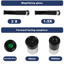 Professional Astronomical Telescope Night Vision With Space Star Moon HD Viewing - White - View 7