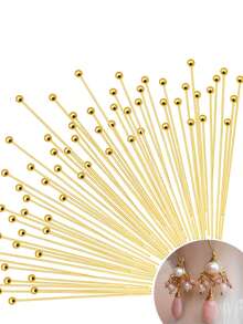 20pcs 20/25/30/35/40/50/70mm Stainless Steel Round Head Ball Pins, DIY Jewelry Accessories Materials For Bracelet, Earrings - Diy - View 3