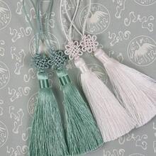 Mini Korean Silk Knot Norigae Set - 2 Pack Traditional Tassel Charms In 7 Colors - Decorative  Accessories Pink - Hồng - Xem 5
