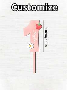 Personalized Name Cake Topper, Personalized Birthday, Wood Birthday Customization, Birthday Customization Name And Age, Making It The Perfect Gift For Family And Friends - Multicolor - View 4