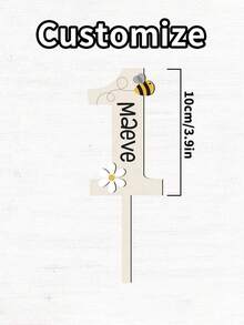 Personalized Name Cake Topper, Personalized Birthday, Wood Birthday Customization, Birthday Customization Name And Age, Making It The Perfect Gift For Family And Friends - Multicolor - View 10