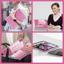 IPad Case For 11th Generation 11-Inch 2025 IPad (A16), 10th Generation 10.9-Inch 2022 IPad With Pencil Holder, Auto Wake/Sleep, Slim Folding Stand Cover, Soft TPU Back Cover, Flower Design Tablet Protective Cover - Hồng nhạt - Xem 7