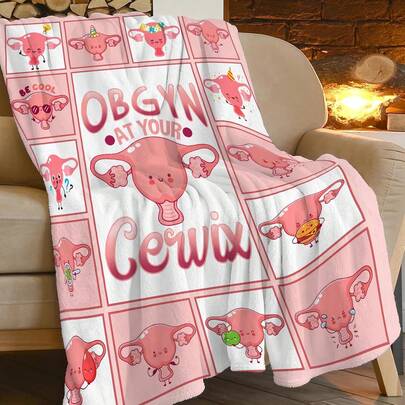 Flannel Throw Blanket,Cervix Uterus Blanket OBGYN At Your Cervix Throw Blanket All Season Ultra Soft Cozy Fleece Hysterectomy Gifts Fuzzy Plush Bedding Blankets Hysterectomy Recovery Gifts For Girls Women, Cozy Soft Flannel Blanket & Suitable For Birthday Anniversaries, Valentine's Day, Thanksgiving, Christmas, Halloween, Wedding, New Year Gifts Provide Personalized Ideal Gifts For Her, Him, Family Members, Boyfriends, Girlfriends, Fathers, Family Members, Mothers, Lovers, Daughters, Sons, Grandfathers, Grandmothers, Friends, Classmates And Pets. Sofa, Bed, Car, Bedroom, Living Room, Office, Outdoor Camping, Beach, Wall Decoration, Bedroom Decor,  Halloween Blanket, Fall Decor, Fall Decorations For Home, Christmas Party Theme Blanket, Christmas Decor, Office Decoration