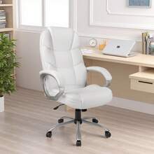 Office Chair Ergonomic High-Back Executive Desk Chair With Adjustable Swivel - trắng - Xem 2