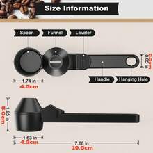 1/2个装防漏二合一咖啡勺带漏斗 - 2汤匙量勺，适用于可重复使用的K杯 | 可放入洗碗机清洗，适用于咖啡粉/蛋白粉/茶壶 | 小巧收纳设计 - 馈赠亲友 - 彩色 - 查看 5