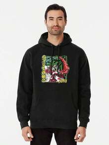 Demon SlayerS Pul Hoodie Upper Moon 6 Gyutaro Pul Hoodies Printed Hoodies Men's And Women's Hoodies Vintage Unisex Hoodie With Pockets Long Sleeve Casual Top Men & Women Graphic Hoodies & Sweatshirts Funny Hoodie Spring Autumn And Winter Streetwear Clothes For Male & Female Hoodies For Men Black Hoodie For Women Men's Hoodie - Black - View 4