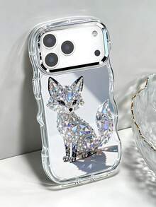 Crystal Fox Pattern, Sparkling Luxury Style, Transparent Phone Case With Electroplated Ring, Phone Case For IPhone17 PRO MAX IPhone17 AIR /16/15/14/13/12/Pro Max/Pro/Plus, For Galaxy A54/A55/A56/A70/A71/A72/A73/A, Galaxy S26/S25/S24/S23/S22/S21. Wave-Shaped Design, Comfortable Grip, Everyday Reliable Protection. Great Gift Choice For Holidays, Perfect For Users Who Love Refined Sparkle And Premium Texture, Fully Rhinestone-Embellished Fox Design Reflecting Dazzling Light, Showcasing Mysterious Elegance And Fashionable Allure. - Trong sáng - Xem 6