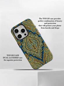 Elegante diseño de cachemira. Esta elegante funda es compatible con los modelos  16, 15, 14 Pro Max, 13, 12, 11, XR y XS Plus. Fabricada en silicona TPU, ofrece protección contra golpes y caídas, además de una sensación superior. Es un regalo ideal para familiares, amigos y seres queridos, y una opción perfecta para Navidad.fundas para  13,funda  13,funda  16,fundas ,funda  15,funda para ,fundas para  16,fundas  11,fundas  15,funda  17,protector para ,funda  14,fundas  12,fundas  14,funda  17 pro max,fundas  13,fundas>,funda navideña,fundas navideñas ,navidad,Funda de teléfono con estampado de cachemira - Blanco - Ver 5
