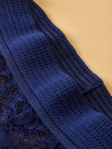 3 Pcs Ladies Semi Transparent High Waisted Panties Women's Sexy Lace Triangles - Multicolor - View 7