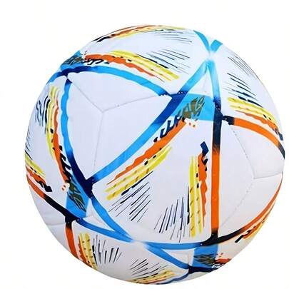 1/2 piezas Balón de fútbol profesional de entrenamiento - Talla 5 Adecuado para todos los campos, Diseño deportivo dinámico, Costura de alta calidad y material de PVC duradero, Fútbol de 5 interior para partidos, entrenamiento y torneos. Paneles pentagonales cosidos a máquina, Patrón colorido, Duradero, Artículos deportivos, Accesorios de fútbol, Deportes de fútbol, Adecuado para entrenamiento diario y práctica individual, Regalo para aficionados al fútbol
