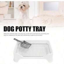 Bandeja para Orinal para Perros de Acero Inoxidable Extraíble Lavable para Entrenamiento de Inodoro para Mascotas Bandeja para Orinar para Perros Pequeños y Medianos de 1 5 - por defecto - Ver 3