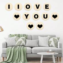 5pcs 7.8/11.8 Inch Wooden Blank Rings, Suitable For Crafts, Christmas Decorations, DIY Hanging Decorations, Painting And Drawing Boards, Home Decor, Party Decorations, Christmas Gifts, With Holes For Hanging - Apricot - View 1