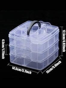 3件套橡皮筋套装，编织橡皮筋，DIY友谊手链制作套装，手工套装，适合节日使用 - 三層皮筋套裝 - 查看 2