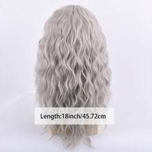High-Quality Synthetic Wig For Men Medium Length Gray With Water Ripples, Suitable For Daily Wear Or Parties, With Rock Style COS Wig - Multicolor - View 7