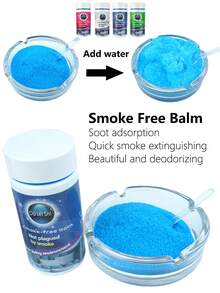 强力除烟剂，轻松熄灭烟头，易于清洁，去除异味，净化空气。瓶装凝胶型除烟剂，适用于酒店、家庭、办公室、餐厅、户外露营等场所。是吸烟者或对二手烟敏感的上班族的最佳选择。款式随机发货。 - 彩色 - 查看 2