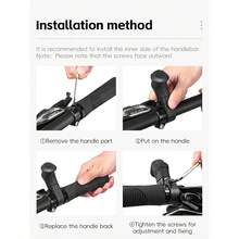 MTB Thumb Grips Mountain Bike Inner Bar Ends Aluminum Alloy With Rubber Grip Provides Multiple Hand Positions, Reduce Hand Fatigue, Universal Fit For 22.2mm Handlebar